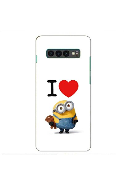 OEM Husa compatibila cu Samsung Galaxy S10 Silicon Gel Tpu Model I Love Minions