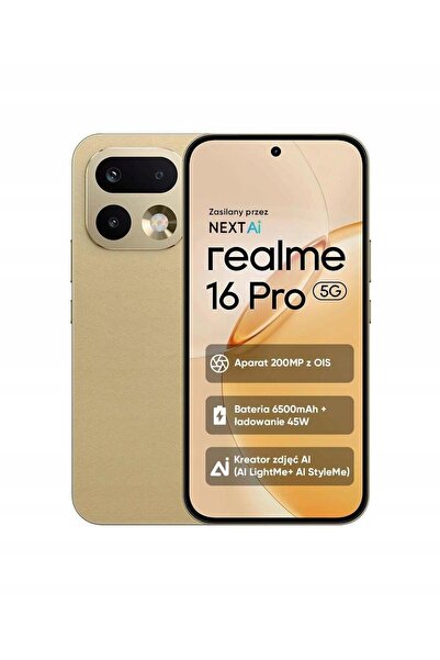 realme 16 Pro 5G 8 GB / 512 GB smartphone AMOLED OIS în culoarea Master Gold