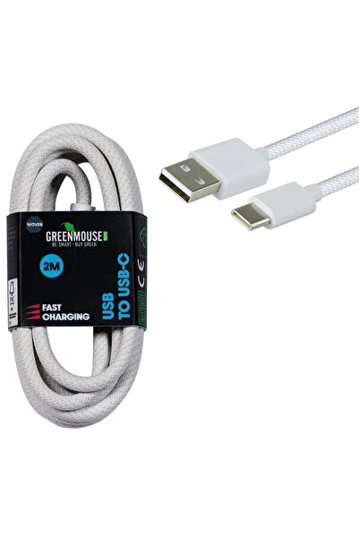 OEM Green Mouse Καλώδιο USB σε USB-C για Φόρτιση και Μεταφορά Δεδομένων 2μ Λε...