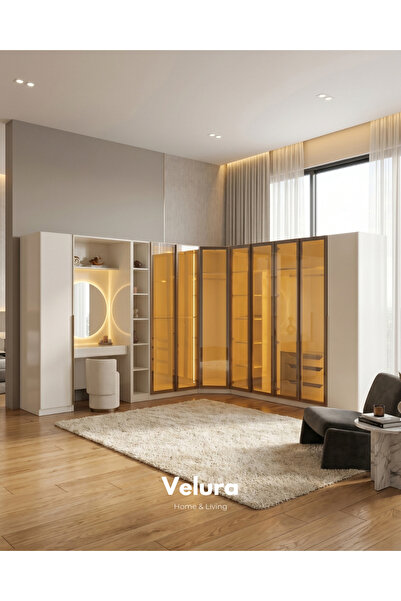 Velura Home & Living Marcel 9 Kapaklı Giyinme Dolabı & Köşe Gardırop