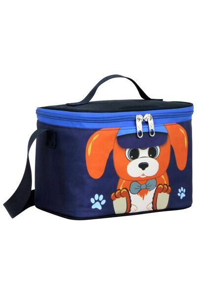 Cennec Boy's Thermal Insulated Cute Dog Printed Navy Blue - Orange School Lun...