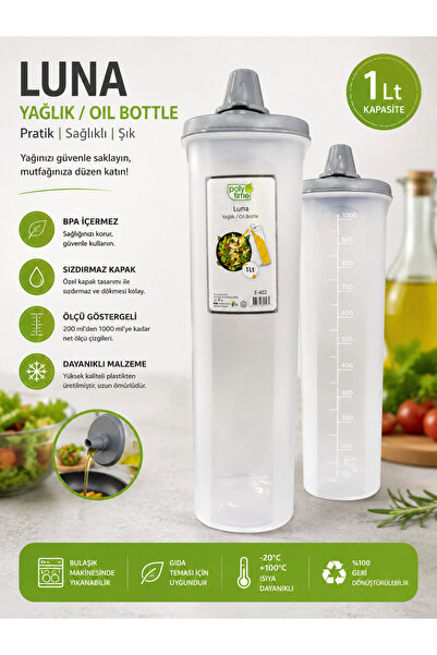 kumkumticaret Plastic Oil Container 1 Lt