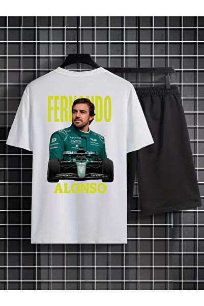 MAGORS Fernando Alonso Printed 100% Cotton Crewneck Children's T-Shirt-Shorts...