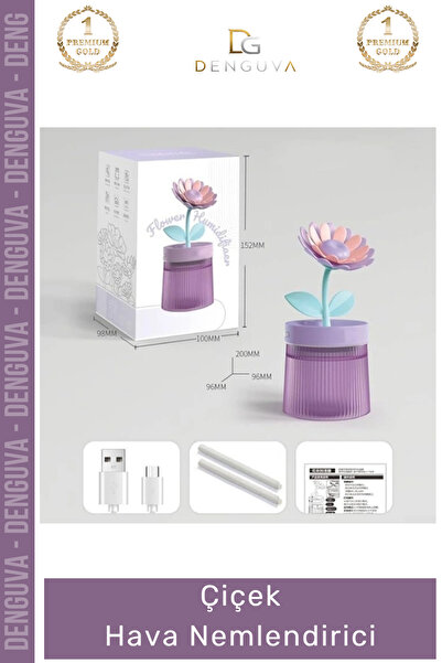 Denguva #HavaNemlendirici Estetik Tasarım USB Taşınabilir Dekoratif Masa Üstü...