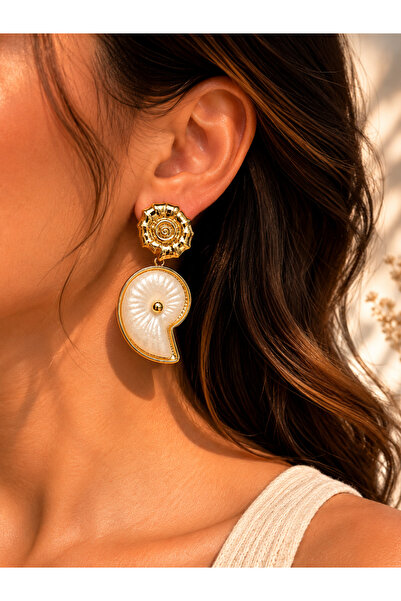 BURCU JEWELRY Marina Pink Seashell Earrings