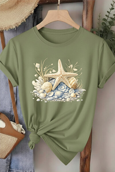 l'eivor Starfish Printed Women's Cotton T-Shirt
