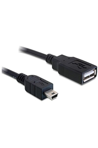 DELOCK Cablu USB 2.0-A mamă > mini USB tată 0,5 m, negru
