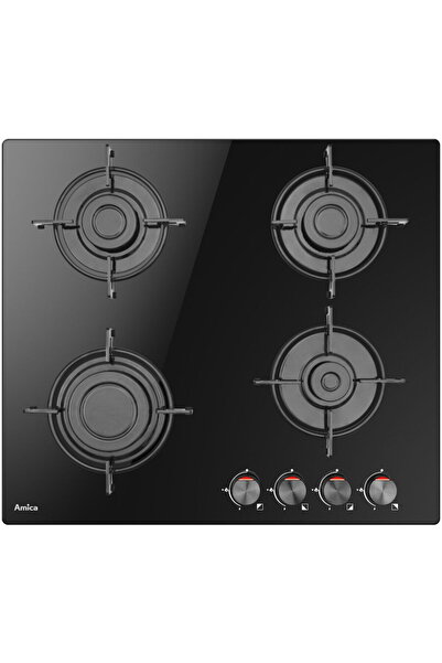 AMICA PGCD6100BoB, Газ, 4 котлонни зони, 59 см, Черен