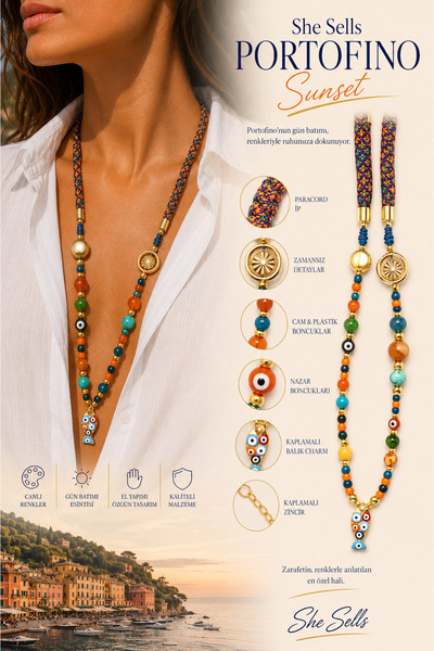 She Sells Portofino Series Special Design Long Necklace |   Midnight • Sunset...