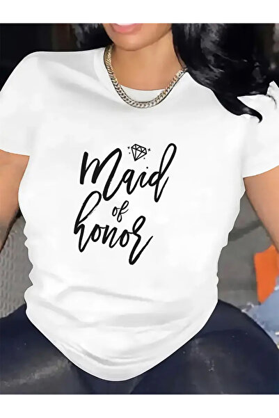 1001moda Short-Sleeved T-Shirt The Maid of Honor, Perfect Wedding Occasions, ...