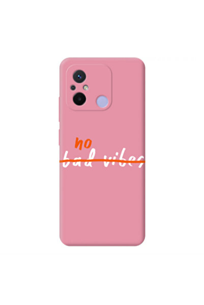 Other Xiaomi Redmi 12C No bad vibes 2 Pink Colored Silicone TPU Θήκη