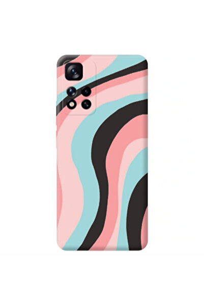 Other Xiaomi Redmi Note 11 Pro 5G Colored lines Black Colored Silicone TPU Θήκη