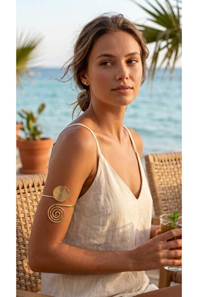 YİĞİTKARANAKSESUAR Brass Bohem Model Gold Color Pazu Bracelet