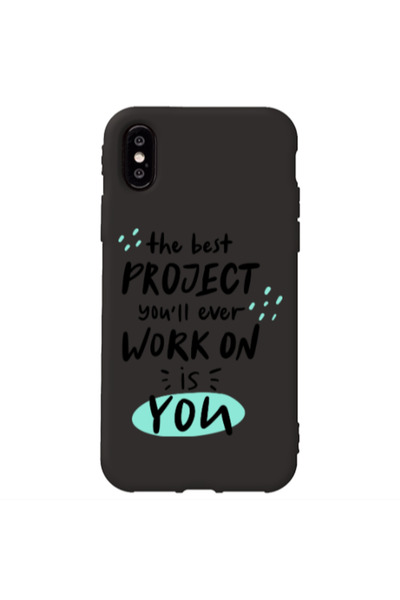 Other Apple iPhone Xs The Best Project Black Colored Silicone TPU Θήκη
