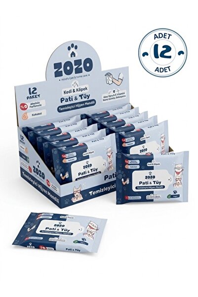 Pati & Tüy Temizleyici Hijyen Mendili Cep Boy 12'li paket cep boy kutulu