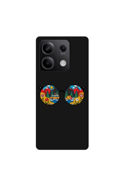 Other Xiaomi Redmi Note 13Pro 5G Round Glasses Black Colored Silicone TPU Θήκη