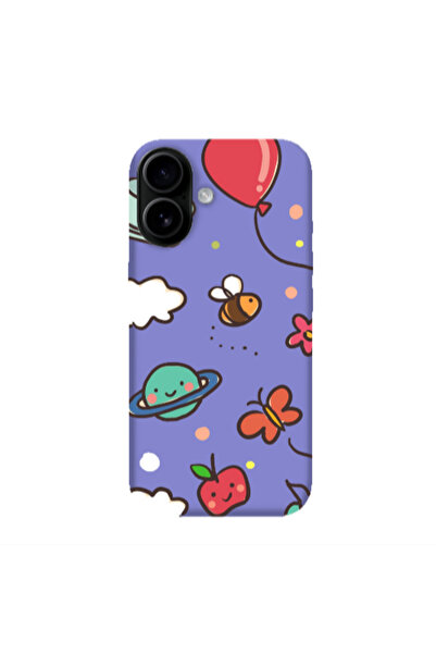 Other Apple Iphone 16 plus cute little ones Purple Colored Silicone TPU Θήκη