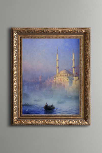 epiqart قوارب في اسطنبول - لوحة بنمط عتيق - نموذج سميك