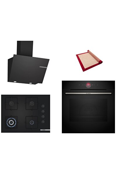 Bosch Black Deluxe 3 lü Ankastre Set 602 ( HBG7341B1- POH7C6P31O - DWK66PJ60T...