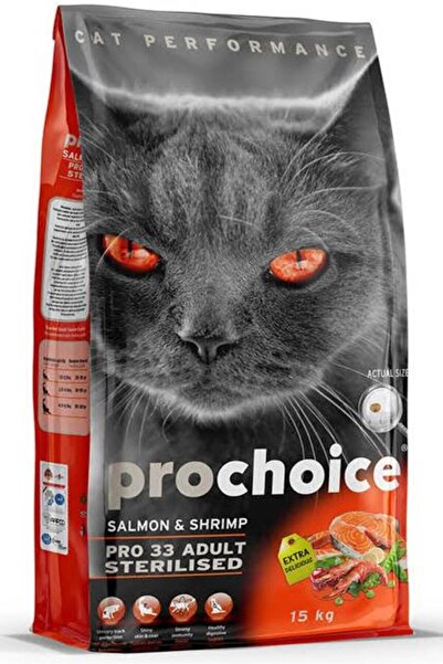ProChoice Pro 33 Somonlu & Karidesli Kısırlaştırılmış Kedi Maması 2 Kg