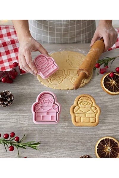 Onflow Cute Santa Claus Christmas Themed Cookie Mold Set - Special Design Pri...
