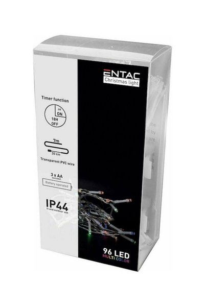Entac 96 Φώτα LED 7μ. Πολύχρωμη Μπαταρία σε Σειρά 1 τεμάχιο Κωδικός: ECL-96MC-T