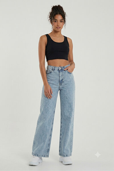 viking's line Buz Mavi Palazzo Jeans