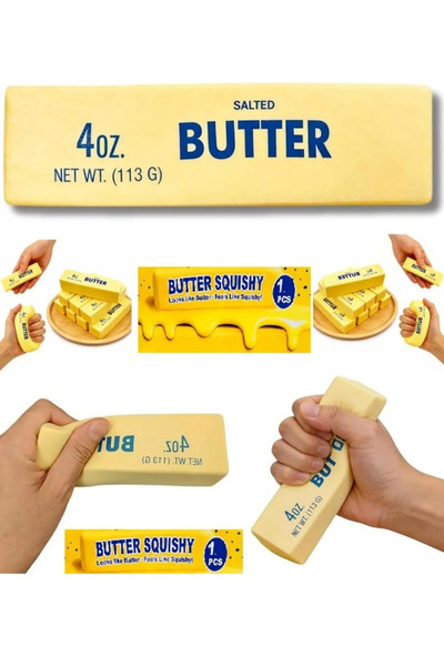 Laslusa Butter Squishy Tereyağı Tasarımlı Viral Sıkılabilir Stres Oyuncağı – ...