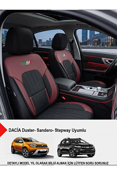 GM-DESIGN غطاء مقعد السيارة الفاخر من سلسلة بيرفيتو - (متوافق مع داسيا ساندير...
