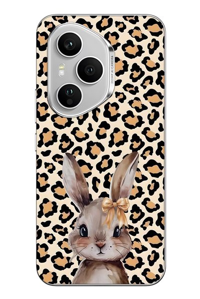 FLAMENKO Honor 400 Pro Compatible Leopard Pattern Rabbit Pattern Transparent ...