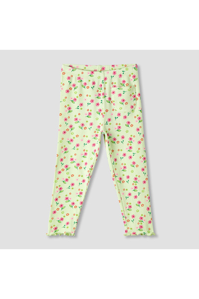 Juniors Girls Leggings with Floral Print - Elasticated Waist
