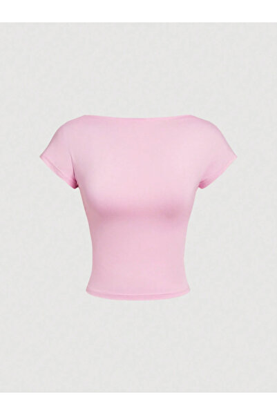 landoffashiontr Kayık Yaka Side Gathered Body-Hugging Blouse