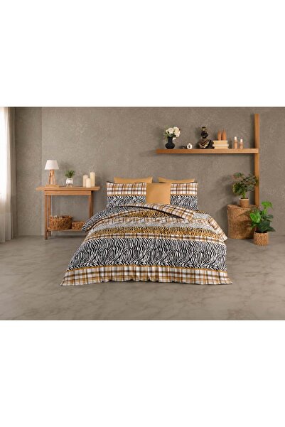 Newsevinç Ev Tekstili Motif Patterned Double Duvet Cover Sets 200 X240 cm 3 P...