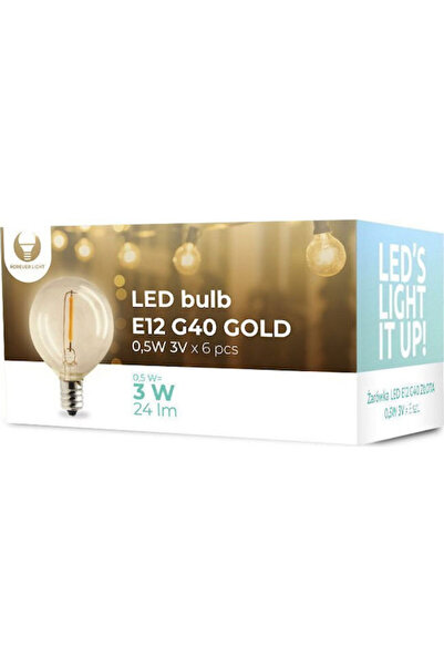 Forever Λάμπες LED 0.5W για ντουί E12 και σχήμα G40 Θερμό Λευκό 24lm 6 τεμάχι...