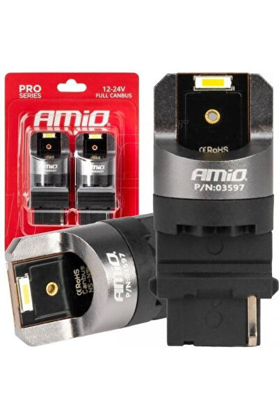 AMIO Λάμπες Αυτοκινήτου & Μοτοσικλέτας P27W / T25 Canbus LED 6000K Ψυχρό Λευκ...