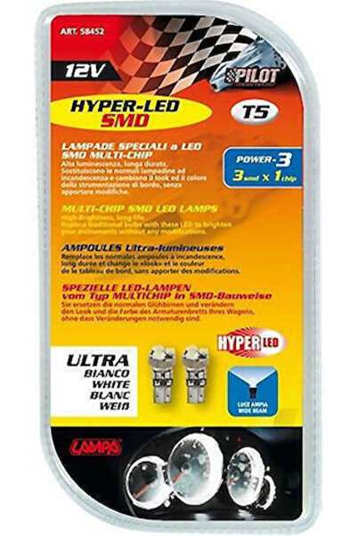 Lampa Λάμπες Αυτοκινήτου & Μοτοσικλέτας Hyper-Led Power 3 T5 LED 12V 2 τεμάχια