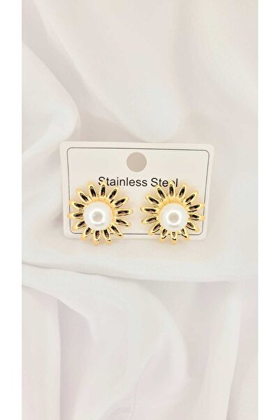 ÖZÇTAKI Steel 316 L - Antiallergic - Tarnish-Resistant - Gold Model with Pear...