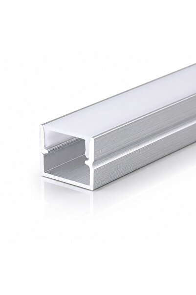 Ledarmy DL1210 Sıva Üstü Alüminyum LED Profil 2 Metre 12x10 mm U Kanal Opal D...