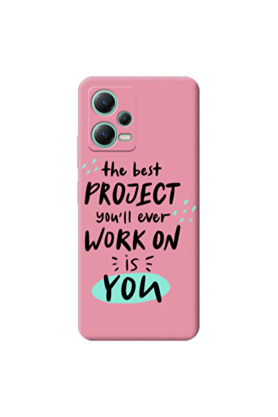 Other Xiaomi Redmi Note 12 Pro 5G The Best Project Pink Colored Silicone TPU ...