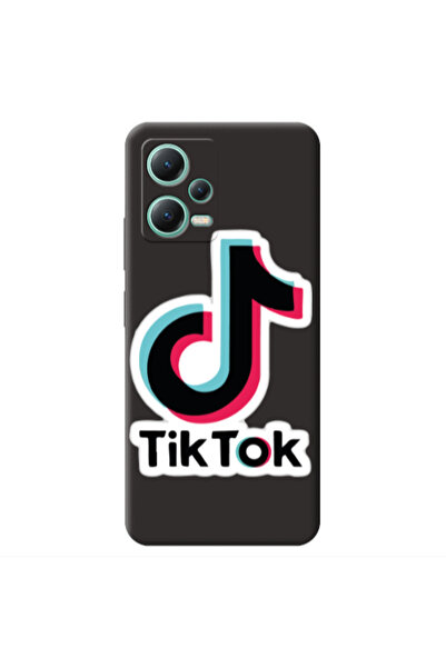 Other Xiaomi Redmi Note 12 Pro 5G Tik Tok Black Colored Silicone TPU Θήκη