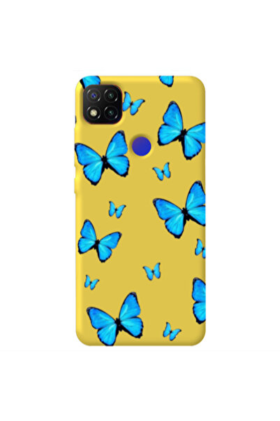 Other Xiaomi Redmi 9c Mix Butterfly Yellow Colored Silicone TPU Θήκη