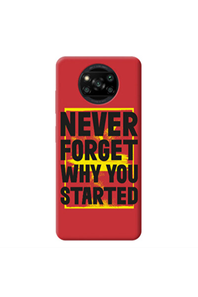 Other Xiaomi Poco X3 /X3 Pro Never Forget Red Colored Silicone TPU Θήκη