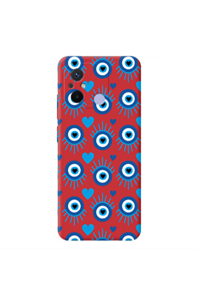 Other Xiaomi Redmi 12C Heart Eye Red Colored Silicone TPU Θήκη