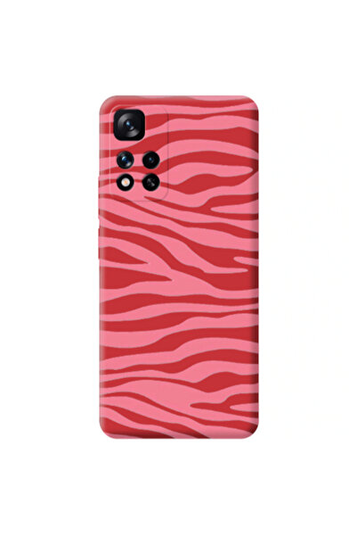 Other Xiaomi Redmi Note 11 Pro 5G Pink Zebra Red Colored Silicone TPU Θήκη