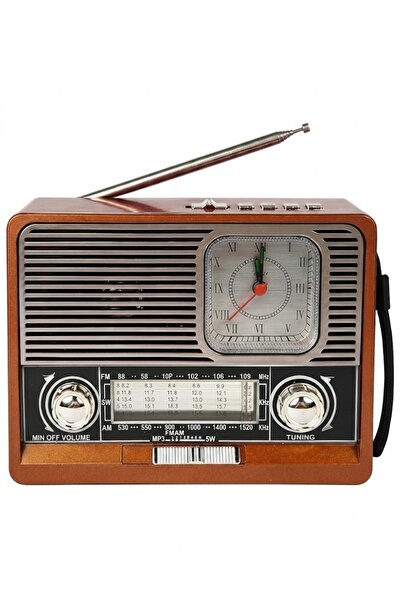 DLC Radio All in One Features a Classic Wooden Design and Includes a Front-Mo...