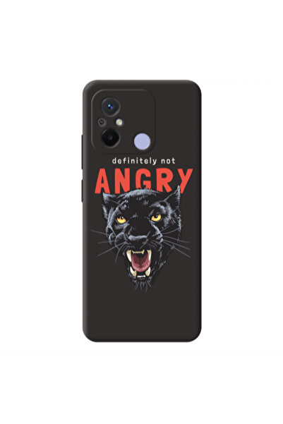 Other Xiaomi Redmi 12C Pointed teeth Black Colored Silicone TPU Θήκη