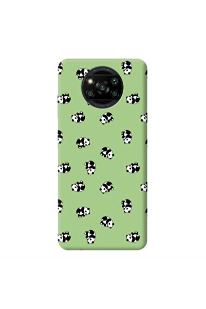 Other Xiaomi Poco X3 /X3 Pro Small Pandas Light Green Colored Silicone TPU Θήκη