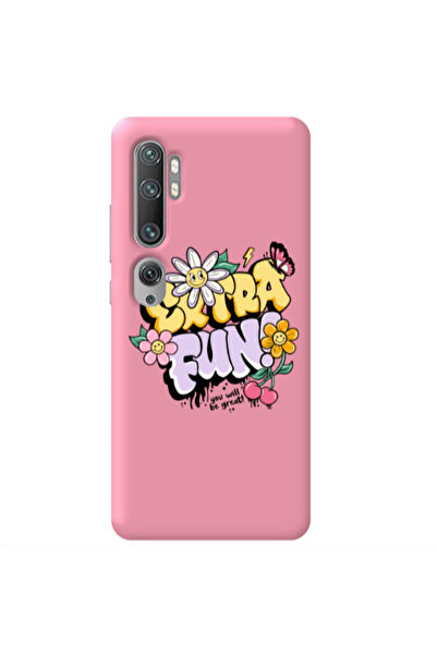 Other Xiaomi Mi Note 10 Extra Fun Pink Colored Silicone TPU Θήκη
