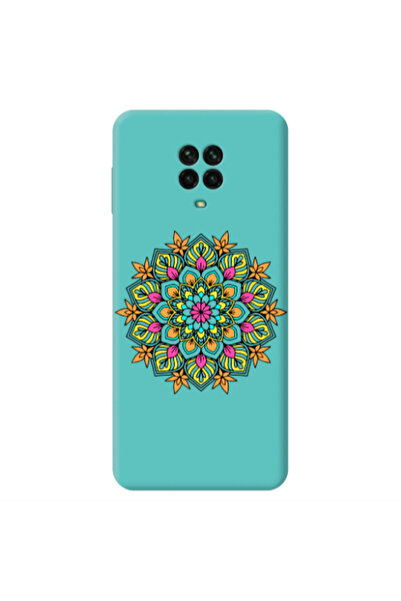 Other Xiaomi Redmi Note 9 Pro Mandala D6 Turquoise Colored Silicone TPU Θήκη