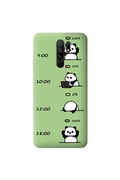 Other Xiaomi Redmi 9 My situation at work Light Green Colored Silicone TPU Θήκη